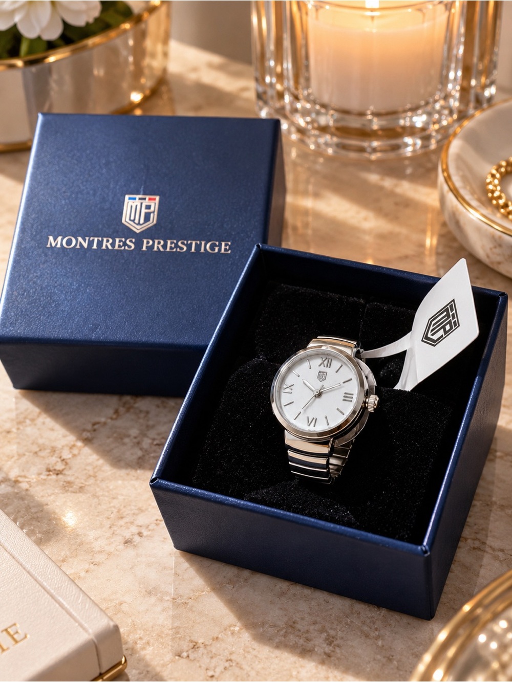 Montres Prestige x Invicta MPW-0391 Silver Mini Ring Watch 22.5mm NWT